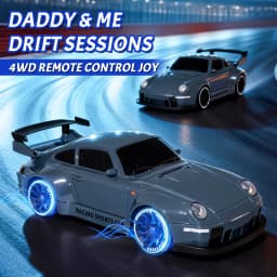 TOPLIVING RC Drift Car, 1:24 Scale Remote Control Vehicle with LED Lights, 2.4GHz 20KM/H 4WD High Speed RC Cars, Drifting Tires&
