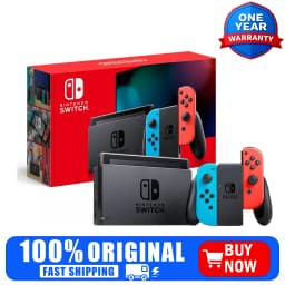 Nintendo Switch Console with Neon Blue and Neon Red Joy-Con, 32GB, Portable & Home Gaming System