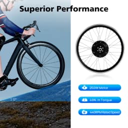 36V 250W Electric Bike Conversion Kit 20" Front Wheel Brushless Hub Motor with LED Display Controller for 20x1.75-2.125" Tire