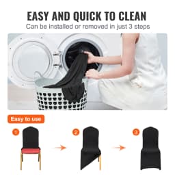 SucceBuy 50PCS Spandex Chair Cover for Wedding Party Universal Fitted Chair Cover Removable Washable Protective Slipcovers