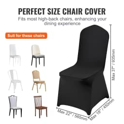 SucceBuy 50PCS Spandex Chair Cover for Wedding Party Universal Fitted Chair Cover Removable Washable Protective Slipcovers