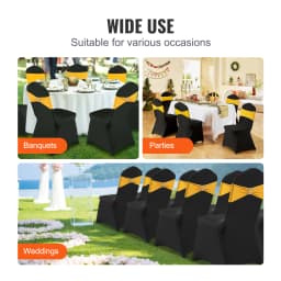SucceBuy 50PCS Spandex Chair Cover for Wedding Party Universal Fitted Chair Cover Removable Washable Protective Slipcovers
