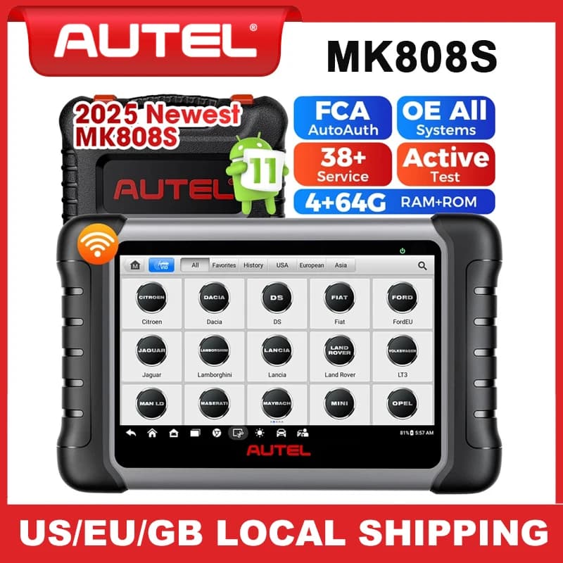 Autel MK808S Car Diagnostic Tool Automotive Code Reader OE All Systems Diagnostics Bidirectional OBD2 Scanner PK MX808S