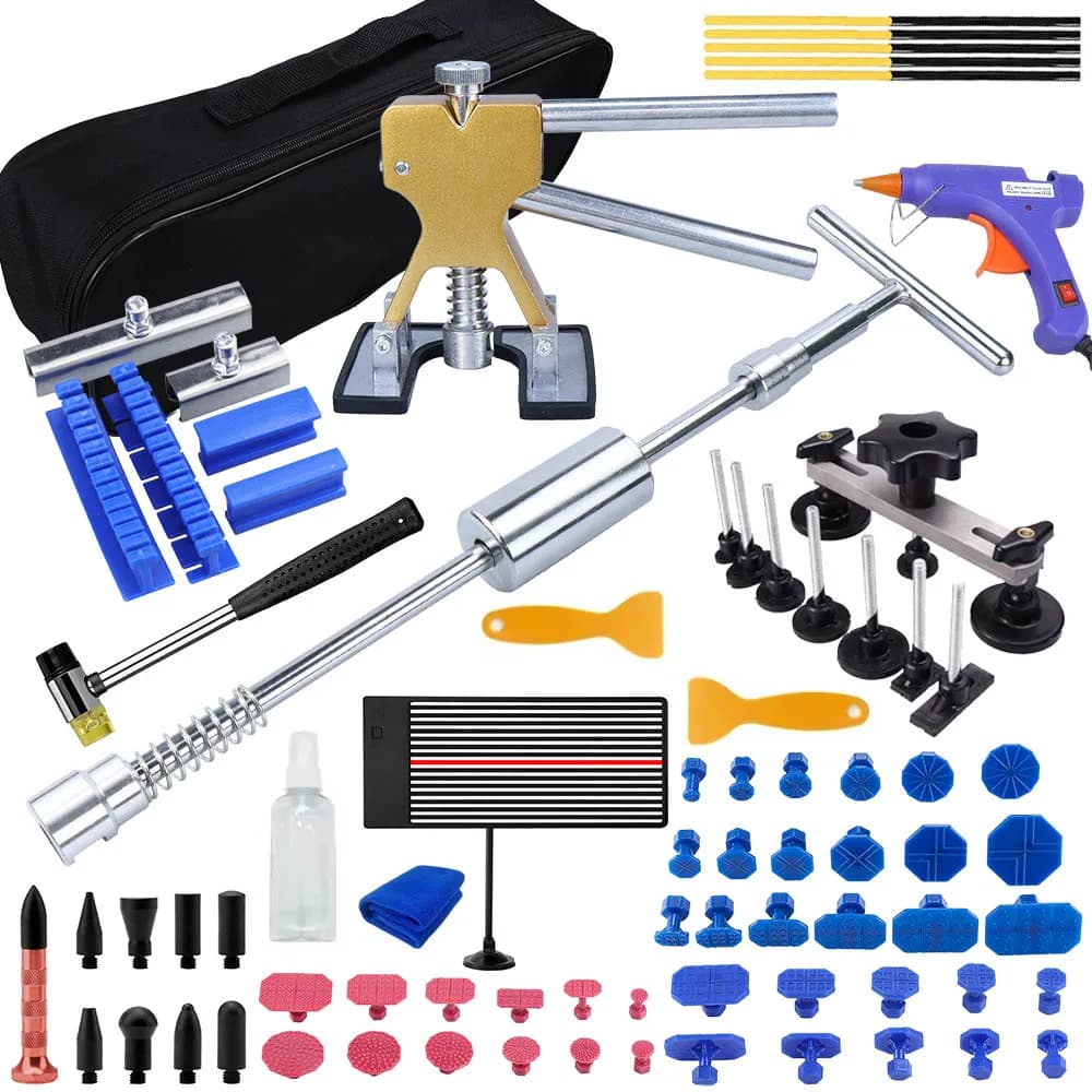Paintless Dent Repair Kit, Car Dent Puller Kit with Slide Hammer T-Bar Removal Tools Car Body, for Hail Damage Door Ding Fridge