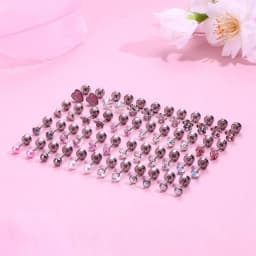 24Pairs Stainless Steel Stud Earrings for Women CZ Screw Back 4mm Tiny Flat Back Studs Cute Dainty Jewelry Gift Set 16G 18G