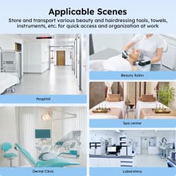 Mobile Ultrasound Trolley Cart Portable Ultrasound Imaging Scanner Vehicle Medical Beauty Storage Cart 110LBS Load with 4 Wheels