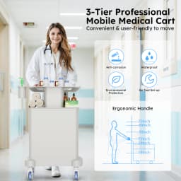 Mobile Ultrasound Trolley Cart Portable Ultrasound Imaging Scanner Vehicle Medical Beauty Storage Cart 110LBS Load with 4 Wheels