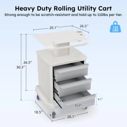Mobile Ultrasound Trolley Cart Portable Ultrasound Imaging Scanner Vehicle Medical Beauty Storage Cart 110LBS Load with 4 Wheels