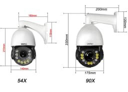 Laser Infrared Full Color Auto Tracking Cruise Real-Time 25fps 8MP 4K 90X Optical Zoom 360° Onvif POE PTZ IP Surveillance Speed Dome Camera