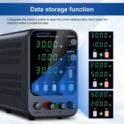 Wanptek 30V 5A 10A 60V 5A 120V 3A Lab DC Power Supply Adjustable Digit Display Memory Function Power Supplies Voltage Regulator