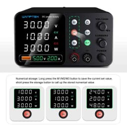 Wanptek 30V 5A 10A 60V 5A 120V 3A Lab DC Power Supply Adjustable Digit Display Memory Function Power Supplies Voltage Regulator