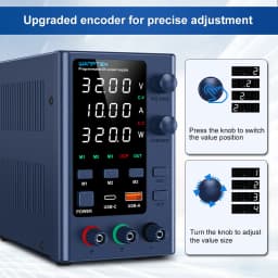 Wanptek 30V 5A 10A 60V 5A 120V 3A Lab DC Power Supply Adjustable Digit Display Memory Function Power Supplies Voltage Regulator