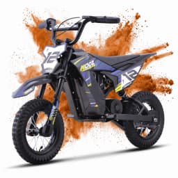 KOOZ HP122E Kids Electric Dirt Bike 36V 750W Peak Power Motorcycle For 4-8 Years UL2272 SGS Certified Max 15.5MPH 3 Speed Modes 14Miles Range Shock Absorber Rear Brake Kids Gift