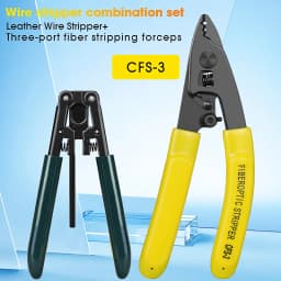 Fiber Optic Tool Kit Three-port Optical Fiber Stripper Wire Strippers Fiber Stripping Pliers Leather Wire Stripper FTTH Tools