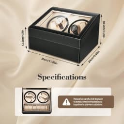 Automatic Watch Winder Display Box Wrist Watch Winder Display Double Automatic Watch Organizer 4+6 Automatic Rotation Leather