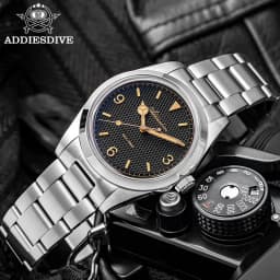 ADDIESDIVE 36mm Men Watch Luxury 200m Waterproof Super Luminous Bubble Glass Stainless Steel Wrist Watch Quartz Watches For Men
