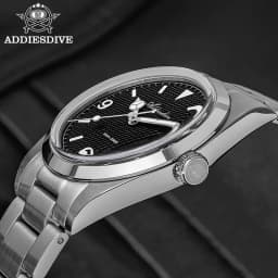 ADDIESDIVE 36mm Men Watch Luxury 200m Waterproof Super Luminous Bubble Glass Stainless Steel Wrist Watch Quartz Watches For Men