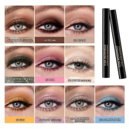 Eyeshadow Liner Sticks Matte & Shimmer Waterproof Metallic Glitter Eye Shadow Highlighter Pencil Eyeshadow Natural Cosmetics