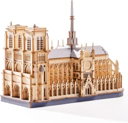 Robotime Rokr 3D Puzzle Paris Cathedral Wooden Model Kit for Adults to Build DIY Toy Building Construction Craft Kits Ideal Gift
