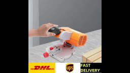 Mini Cut-off Saw 7800RPM 90W 220V/110V Electric Cutting Machine Adjustable 0-45° Angle for Wood Plastic Stone Metal DIY Craft