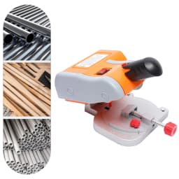 Mini Cut-off Saw 7800RPM 90W 220V/110V Electric Cutting Machine Adjustable 0-45° Angle for Wood Plastic Stone Metal DIY Craft