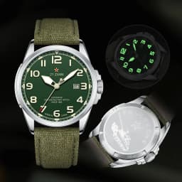 Seagull Luxury Bracelet Military Men Watch Automatic Mechanical Watches For Men Wear Resistant Leather Strap Luminous Clock D581