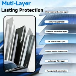 PreCut Window Tint Car For Toyota Corolla 2009-2013 All Sides Sun UV-IR Blocking Heat & Glare 2Ply Window Protector Films Shade
