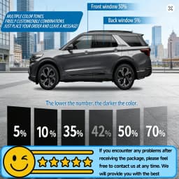 PreCut Window Tint Car For Toyota Corolla 2009-2013 All Sides Sun UV-IR Blocking Heat & Glare 2Ply Window Protector Films Shade