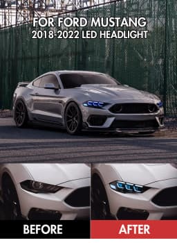 Headlights for Ford Mustang 2018-2022 Full LED Lighting Control