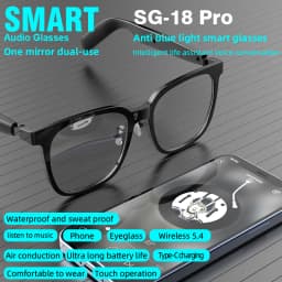2-in-1 Smart Glasses With Magnetic Lenses Versatile, Clear Vision Enhanced Comfort TWS SG18pro
