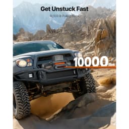 SucceBuy 10000/12000/13500 lbs Electric Winch 12V DC Truck Car Winch with 90 ft Synthetic Rope for Towing Off-Road SUV Jeep