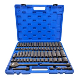 70-Piece 1/2 inch SAE and Metric Impact Socket Set, Professional Deep And Shallow Impact Socket Set