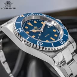 ADDIESDIVE 41mm Men's Quartz Watch 200m Diving Wristwatch C3 Retro Luminous Ceramic Bezel Stylish Men's Analog Watches AD2054