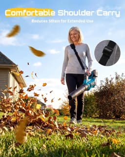 SEESII 40V Brushless Electric Turbo Blower 680CFM Cordless Snow Removal Leaf Blower 20000RPM Dual Battery Work for Lawn Care Debris Dus For Makita 18V Battery Pin