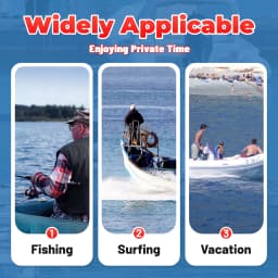 Portable 6HP 2-Stroke Outboard Motor with 360° Steering, Water-Cooled, for Small Boats & Inflatable Boats