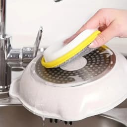 10pcs Dual-Sided Kitchen Sponge Scrubber, Cleaning Tool for Pans & Dishes