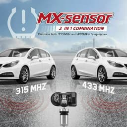 Autel MX-Sensor 2 in 1 Programmable TPMS Sensor 315MHz 433MHz Metal Rubber for Universal Tire Pressure Tool