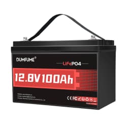 Dumfume 12V 100Ah Lifepo4 Lithium Battery 100A BMS 12V 600Ah/12V 314Ah/24V 100Ah/36V 100Ah Battery Solar RV 1 Year Warranty