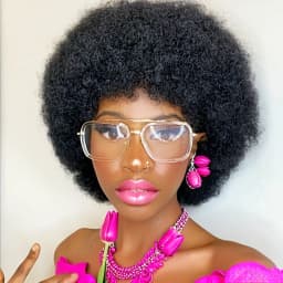 Natural Fluffy Afro Kinky Curly Wigs For Women Afro Remy Brazilian Human Hair Short Human Hair Wig