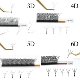 NAGARAKU Ship From USA 5 Cases YY W Shape 3D 4D 5D 6D 7D Eyelashes Fast Free Delivery in 2-5 days by USPS Express