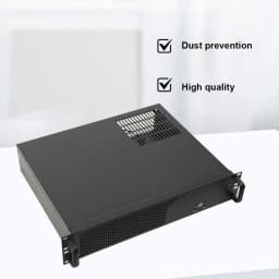 2U Chassis Aluminum Panel Ultra Short Industrial Control Server Chassis Data Storage Motherboard Server Case