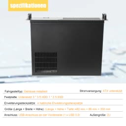 2U Chassis Aluminum Panel Ultra Short Industrial Control Server Chassis Data Storage Motherboard Server Case