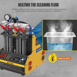 AUTOOL CT160 Car Injector Heated Cleaning Machine Injectors Machine Automotive Injector Nozzle Cleaning Tester Machine