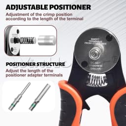 for Deutsch Solid Contacts for Electrical Repairs and Automotive Applications Crimping Tool - 4 Way Indent Closed Barrel Crimper