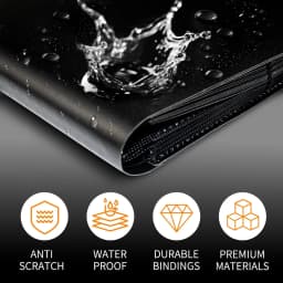 Trading Card Binder 360 Card Holder with Side Loading Sleeves for MTG TCG Sports Cards, Black