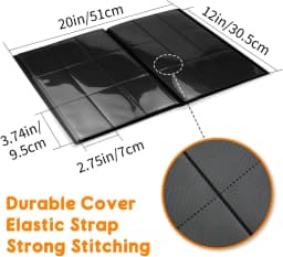 Trading Card Binder 360 Card Holder with Side Loading Sleeves for MTG TCG Sports Cards, Black