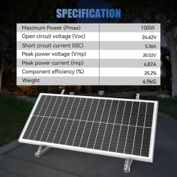 RVPOZWER 400W/200W/100W Rigid Solar Panels 18BB N-Type Mono Cells 25% High-Efficiency PV Power for Home Rooftop Camping Off Grid