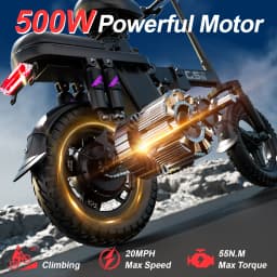 UPlee GS5 500W Peak Motor Electric Bike 48V15AH Removable Battery Electric Bicycle 14Inch Folding Multiple Shock Absorbers E-Bike