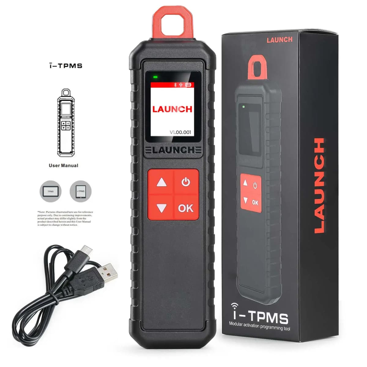 Launch I-TPMS Handheld TPMS Service Tool Can Be Binded with X-431 Scanner or the I-TPMS App Supports All 315/433MHz Sensors