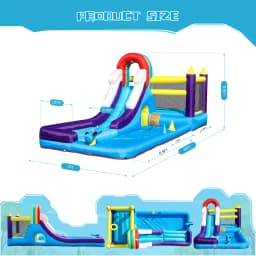 16ft Inflatable Water Slide Bounce House W/ Splash Pool for Kids Backyard Party Commercial Children's playground
